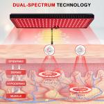 Red Light Therapy Lamp, Infrared Light Therapy Device with Stand, 660nm Red and 850nm Near Infrared Red Light Therapy for Body and Face Pain Relief Skin Care(Dual Lamps)