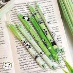 6 Pcs Cartoon Retractable Pens Gel Ink Pens Cute Panda Pen 0.5mm Black Ink Writing Pen Office School Supplies for Women Girls (Panda)