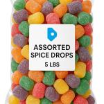 Assorted Spiced Gum Drops Candy – 5 lb Bulk Bag, Soft Jelly Spice Drops in Cinnamon, Peppermint, Clove & More, Classic Old-Fashioned Sweets for Parties & Candy Bowls