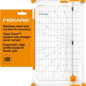 Fiskars Precision Paper Trimmer, Easy and Accurate Crafting Tool, Cuts Straight for Crafts, Cards, and More