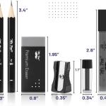 Mr. Pen- Professional Geometry Set, 15pcs, Black Geometry Kit for Artists and Students, Geometry Set, Metal Rulers and Compasses, Drawing Tools, Drafting Supplies, Drafting Set, Drafting Tools and Kit