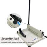 HFS(R) Heavy Duty Guillotine Paper Cutter 400 Sheet Capacity | Solid Steel Construction (A4-12'' Paper Cutter)