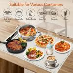 2-Pack Food Warming Mats for Countertop, Electric Roll-Up Silicone Heating Ps, 3 Temps, Timer & Child Lock, Foldable Warming Tray for Buffet, Kitchen, Travel & Gifts