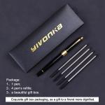 YIVONKA Ballpoint Pen Black Refill,Luxury Ballpoint Line width 0.5mm,Best Ball Pen Gift Set for Men & Women Professional Executive,Office,Nice BallPens Classy Gift Box (Black)