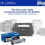 Brother HL-L2405W Wireless Compact Monochrome Laser Printer with Mobile Printing, Black & White Output | Includes Refresh Subscription Trial(1), Works with Alexa