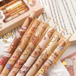 6 Pcs Cartoon Retractable Pens Gel Ink Pens Cute Capybara Pen 0.5mm Black Ink Writing Pen Office School Supplies for Women Girls (Capybara)