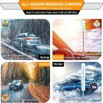 OEM Wiper Bles Replacement for Audi A4 Q5 Q3 A5 RS5 S5 allro 2009-2020 Original Equipment Replacement Windshield Wipers 24 inch / 20 inch -Original Factory Quality (Set of 2) Top Lock 16mm