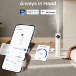 Dreo 11L Smart Humidifier Large Room 700 ft², 100H Cool Mist Air Humidifiers for Bedroom, Top-Fill Self-Cleaning Tank, 26dB, Auto Mode, Aroma Box, RGB Light, Remote & APP Control, Baby, Plant, Silver