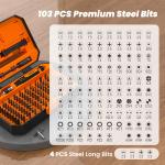 JOREST 115 in 1 Small Precision Screwdriver Set, Tool Gifts for Men D Him, Magnetic Repair Tool Kit for PC, Laptop, Tablet, iPhone, Macbook, Jewelers, PS5, Xbox, Switch, Game Console, Door &Chair