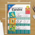 Carson Dellosa Gres 1-3 Beginning Tritional Cursive Handwriting Workbook, Writing Book With Dry Erase Number and Letter Tracing Activities, Classroom or Homeschool Curriculum