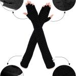 Chuangdi 2 Pairs Women UV Sun Protection Driving Gloves Touchscreen Arm Sun Block Gloves for Outdoor Sports Summer Supplies