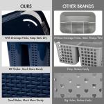 Tiawudi Portable Shower Cdy, Cdy Organizer with Handle, Plastic Shower Basket Hold Soap, Shampoo, Hair Supplies and Beauty Products, Cleaning Supplies Organizer for Home, Dorm, Shelf and Cabinet