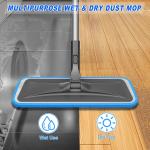 Microfiber Mops for Hardwood Floor Cleaning - BPAWA Flat Floor Mop with 4 Washable Ps for Laminate Wood Tile Vinyl Home Kitchen Bathroom - 59" justable Handle