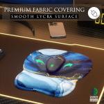 MROCO Ergonomic Mouse P with Gel Wrist Rest, Comfortable Mousep with Smooth Wrist Support Surface and Non-Slip PU Base for Pain Relief, Computer, Laptop, Office & Home, 9.4 x 8.1 in, Blue Marble