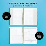 PAPERAGE Undated 12 Month Weekly & Monthly Planner with Durable Cover & Spiral Binding, 7.5 in x 9 in, Productivity Planner with Note Pages, Goals & Budget Trackers, Stickers & Bookmark (Black)