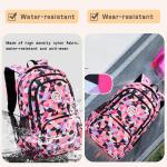 3Pcs Geometric Print Kids Backpack Set for Girls with Lunchbox, Capacity Elementary Middle School Bag Girls Backpack and Lunchbox Set