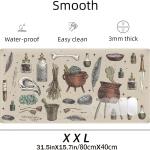 Dark Grey Fantasy Desk Mat, Mysterious Medicine Bottle Mouse Mat, Large Desktop Game Mat, Computer Keyboard and Mousep XXL, Funny Office Decoration, Home Desktop Accessories 31.5"X15.7"