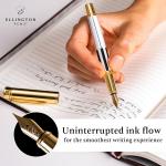 Ellington Pens Luxury Fountain Pen Set - Smooth Medium Nib- Includes 3 Ink Cartridges, Refillable Ink Converter, Gift Box- Fountain Pens For Writing, Calligraphy, Journaling, Sketching (Master Chopin)