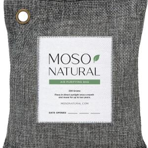 Moso Natural Air Purifying Bag 200g | Premium Bamboo Charcoal Odor Absorber for Home & Car | Closet Odor Eliminator, Small Room Deodorizer & Car Air Freshener | Long Lasting Charcoal Bags Cover 90sqft