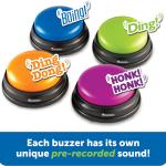 Learning Resources Answer Buzzers - Classroom Must Haves Supplies, Kids Toys, Sound Effect Button, Family Game Shows, Buzzers for Trivia, Participation Tools Boys and Girls Birthday Gifts