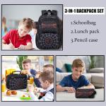 JIANYA School Backpack for Boys and Girls Elementary Children's School Bag Kids Backpack with Lunch Box