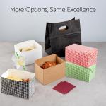 Restaurantware Bio Tek 80 Ounce To Go Boxes 400 Rectangle Take Out Food Containers - Fast Top Closure Disposable Red Houndstooth Paper Carry Out Containers For Burgers Or Fried Chicken