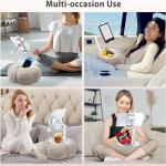 CreaDream Pumpkin Tablet Pillow Stand Holder for Kindle iP, justable Phone Pillow Stand for Lap Bed with Detachable Snack Bowl, Compatible with 4.7"-13" Tablet, iP, iPhone, Samsung Tabs, Kindle