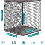 ELITEROO Vinyl Record Holder, Stackable Vinyl Record Storage Box, Wood Cube Organizer Book Crate Bin for Magazine, Files, Albums, Toys, Rustic Grey