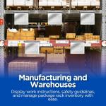 Magnetic 3 Ring Binder Locking Mechanism for Hanging 8.5 x 11 Inch Sheets of Paper – 3 Rings – 1 Inch D Shaped Rings – 5S Visual Aid