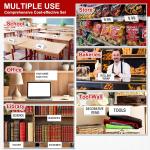 Thyle 50 Pcs Acrylic Rigid Shelf Label Holders for Library Supplies Shelf Labels with Dots Clear Desk Name Plate Store Bakeries Shelves Display Markers 1.25 x 3 Inch