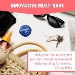 Sauberkugel - The Clean Ball - The clever way of cleaning purses, bags, backpacks and school bags (Blue)