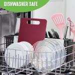 GreenLife Cutting Board Set 8x12" & 10x14", Extra Durable, Meal Prep, Non-Slip, Grip Handles, Crack Resistant, Dishwasher Safe, Reversible, Versatile Kitchen Essentials, Red