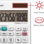 Sharp EL-377WB Business Calculator, White 2.75