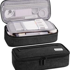 WEMATE Pencil Case, Large Storage Organizer for Stationery, Back - to - School Essential, Teacher Must - have, Big Pencil Pouch, Marker Case School Supplies for College & High School