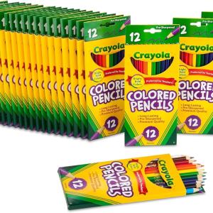 Crayola Bulk Colored Pencils for Kids (24pk) - 12 Assorted Colors, Art Supplies For Crafts & Coloring Books, Bulk Preschool & Kindergarten Classroom Supplies