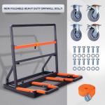 Upgre Folding Drywall Cart Heavy Duty,Drywall Dolly Lo 2200 lbs Capacity,Panel Cart with Extended Large Deck,Panel Dolly Handling Plywood Sheetrock Glass and Windows Service