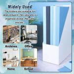 Whaline 24 Pack Dusty Blue File Folders Letter Size 6 Colors Grient Blue File Pockets with 1/3 Cut Tab for Home Office Classroom Supplies, 8.9 x 11.6 Inch