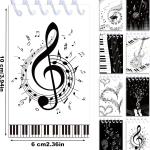 JOINFANXIN 24 Pack Musical Notes Mini Spiral Notebook, Black and White Piano Pocket Notebook for Classroom Students Rewards, 16 Pages Portable Office Meeting Supplies