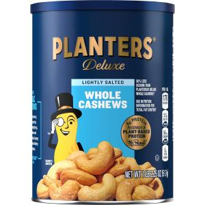 PLANTERS Deluxe Lightly Salted Cashews, Party Snacks, Plant-Based Protein, Quick Snack for ults, After School Snack, Flavored with Sea Salt, Kosher, 1lb 2.25oz