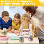 Roowest 306 Pieces Reward Jars for Kids Coin Jar Tokens for Kids Behavior 6 Classroom Reward Jar Plastic Coin Jar 300 Behavior Tokens for Classroom School Teacher Teaching Supplies(16 Oz)