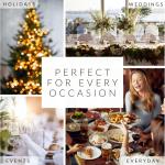 Elrene Home Fashions Poinsettia Elegance Jacquard Christmas/Holiday Cloth Dinner Napkins, Set of 4, 17"x17", Gold