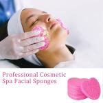 50-Count Kickleen Compressed Cellulose Heart Shape Facial Sponges | Natural Cosmetic Spa Sponges for Facial Cleansing | Exfoliating | Makeup Mask Removal | Reusable | Skin Massage (50 Count (Pink))