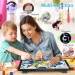 A4 Light Box for Tracing - Rechargeable Diamond Painting Light Board with Carry Case, Stepless Dimmable 6 Levels Brightness Light Table, Battery Powered Portable Light P for Weeding Vinyl Tracing