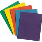 School Smart 2-Pocket Folders, Assorted Colors, Pack of 25 - 084900