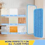 16.5 inch Reusable Mop Ps Microfiber Spray Mop Replacement Hes for Wet/Dry Mops Compatible with Bona Floor Care System (5 Pack)