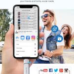 MFi Certified 256GB Flash Drive for iPhone Photo Stick, USB Memory Stick High Speed iPhone Flash Drive, External Memory Storage USB Stick Thumb Drive for iPhone/iP/Android/PC (Metallic Silver)