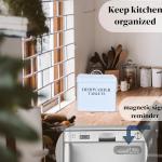 Farmhouse Dishwasher Pods Container with Lid – Metal Dishwasher Pod Holder for Kitchen Organization, Dish Pods Storage Box Holds Over 100 Pacs