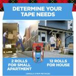 Scotch Heavy Duty Shipping Packaging Tape, 2 x 800 - Clear (3 Tapes) (1, Clear)