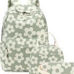 Bluboon School Backpack Set Girls Womens Laptop Bookbag Casual Daypack Fits 15 inch Laptop with Lunch Tote Bag and Pencil Bag