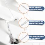 35.5inch Drain Clog Remover(1pcs), 25inch Drain Snake Hair Remover(6pcs) ＆ Cleaning Brush(2pcs), Hair Catcher Drain Auger Cleaner Tool Set For Toilet, Kitchen Sink, Bathroom Tub, Sewer, 9 Pack